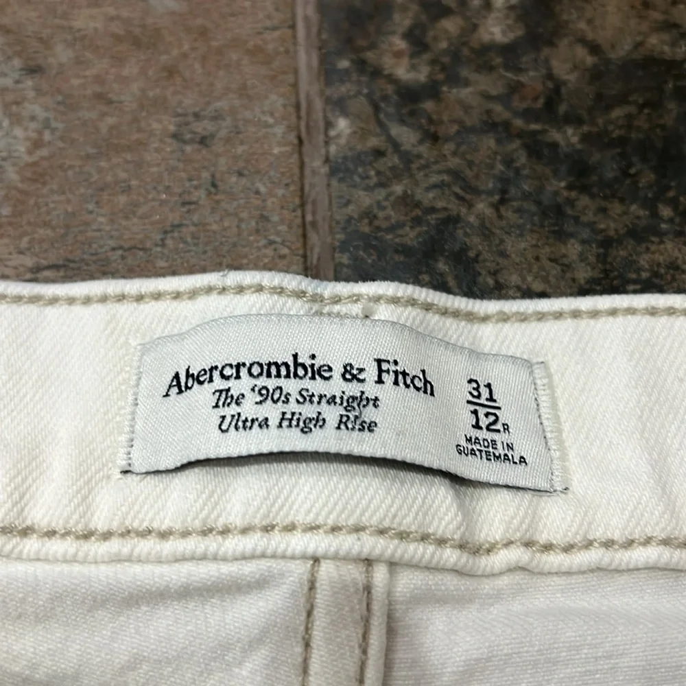 Abercrombie & Fitch White Straight Jeans